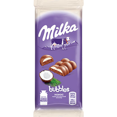 Шоколад Milkaмолочний пористий з кокосом80 г