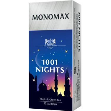 Чай чорнийта зеленийМономах1001 nights25 пакетиків х 1,5 г