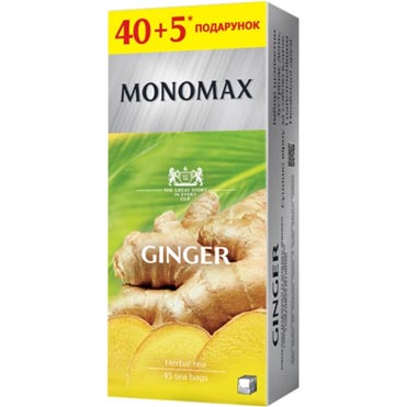 Чай трав'яний та ягіднийМономахGinger45 пакетиків х 1,8 г