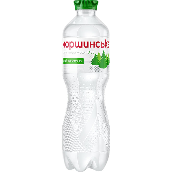 Вода мінеральнаМоршинськаслабогазована 0,5 л