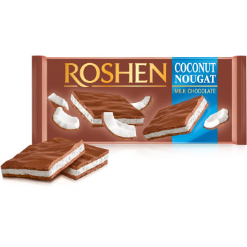 Шоколад Roshenмолочний з кокосовою нугою90 г