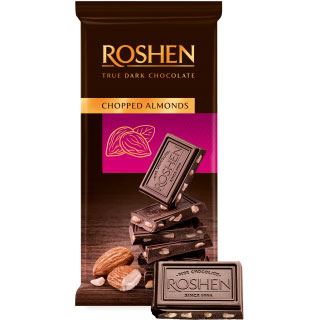 Шоколад Roshenчорний з подрібненим мигдалем90 г