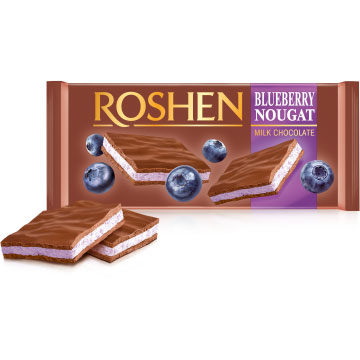 Шоколад Roshenмолочний з чорничною нугою90 г