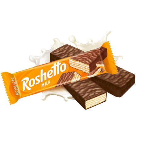 Батончик вафельнийRoshettoMilk chocolat 34 г