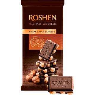 Шоколад Roshenекстрачорний з цілими лісовими горіхами90 г