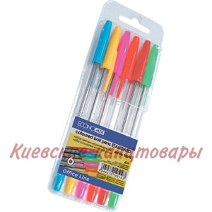Набір кулькових ручок Economix STANDARDE10510 6 кольорів
