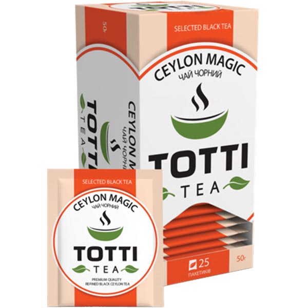 Чай чорний TOTTI TeaМагія Цейлону25 пакетиків х 2 г