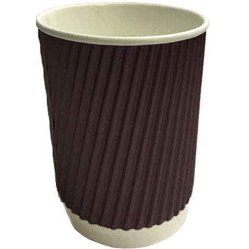 Гофростакан темно-бордовий250 мл25 шт