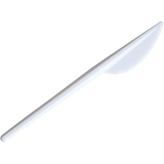 Ніж одноразовийбілий16 см100 штук 