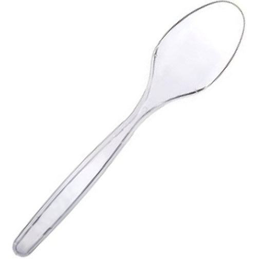Ложка одноразовасклоподібна прозора17 см100 штук