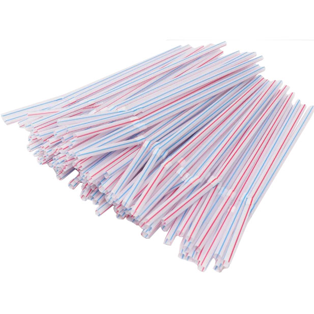 Трубочки для напоїв полосаті з гофрою21 см200 шт