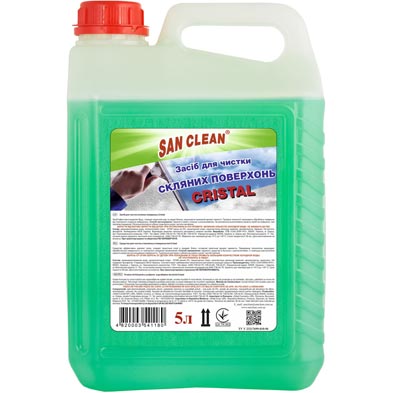 Засіб San Clean</br> для скла, дзеркал</br>5 л