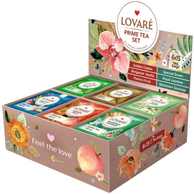 Колекція чаюLovare Prime Tea Set90 пакетиків 